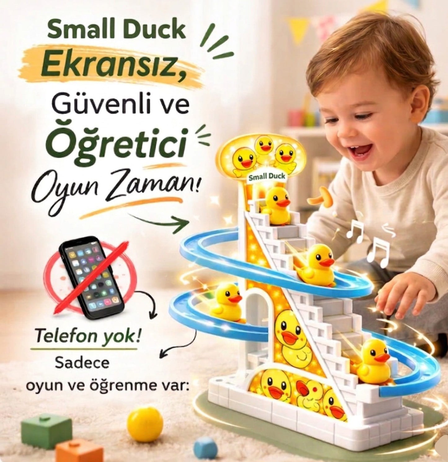 Prime Duck Müzikli ve Işıklı Tırmanan Ördekler Merdiven Yarış Seti🦆✨
